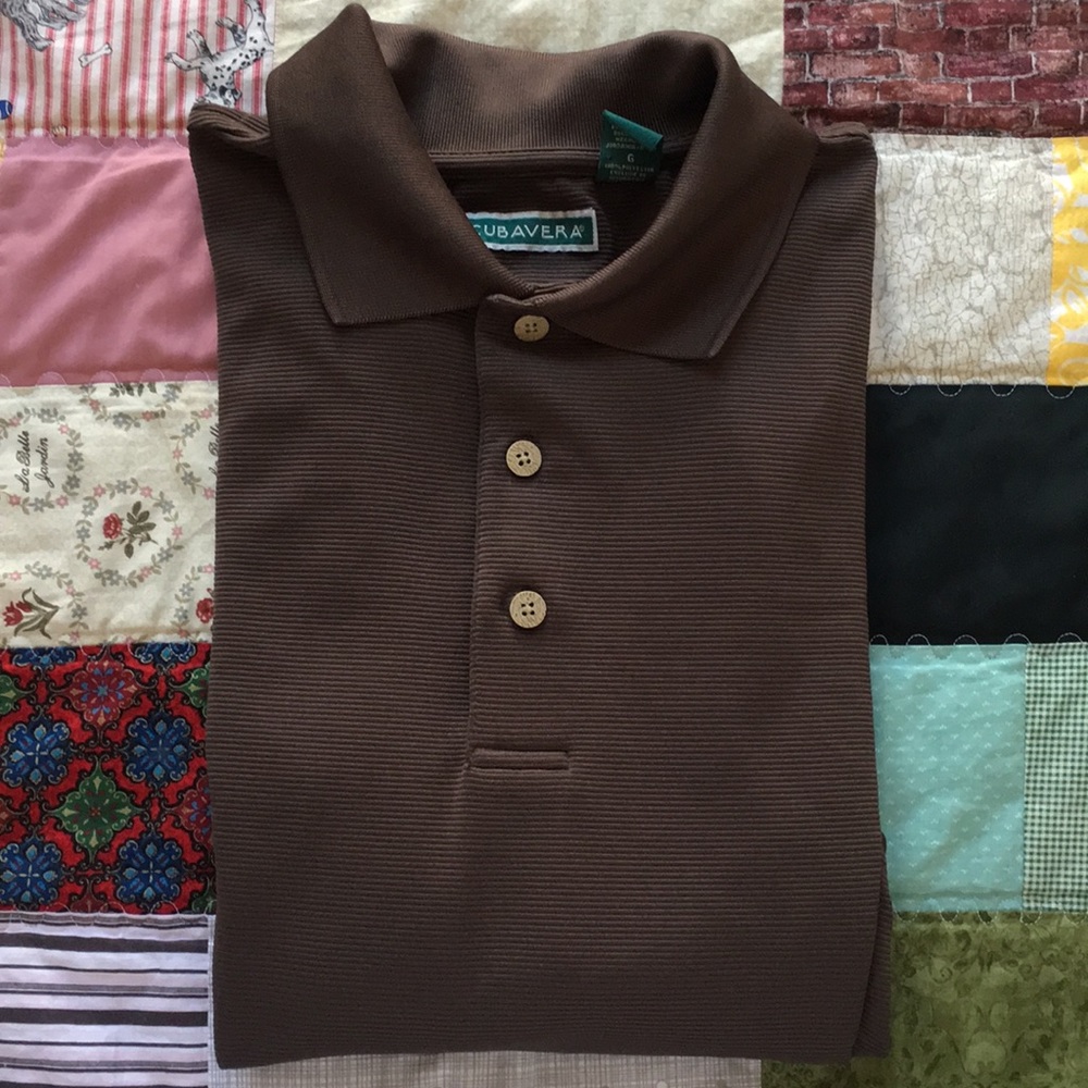 Cubavera dark brown polo shirt